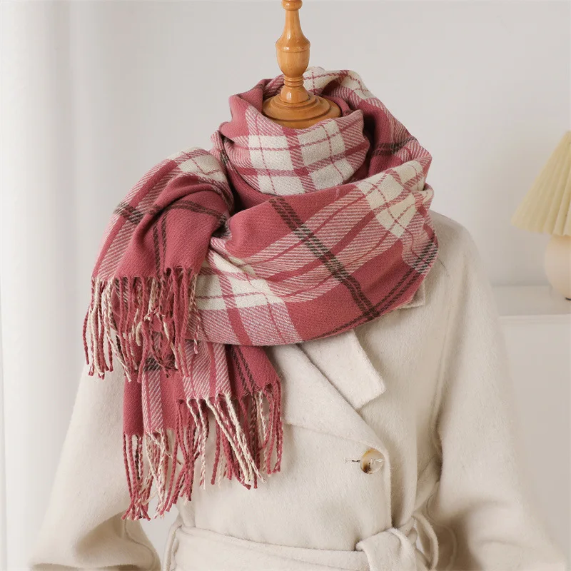 Women Plaid Scarf Cashmere Pashmina Shawl Tassels Hijab Bandana Handkerchief Headscarf Luxury Female Soft Head Wearp 2026
Women Plaid Scarf Cashmere Pashmina Shawl Tassels Hijab Bandana Handkerchief Headscarf Luxury Female Soft Head Wearp 2026
