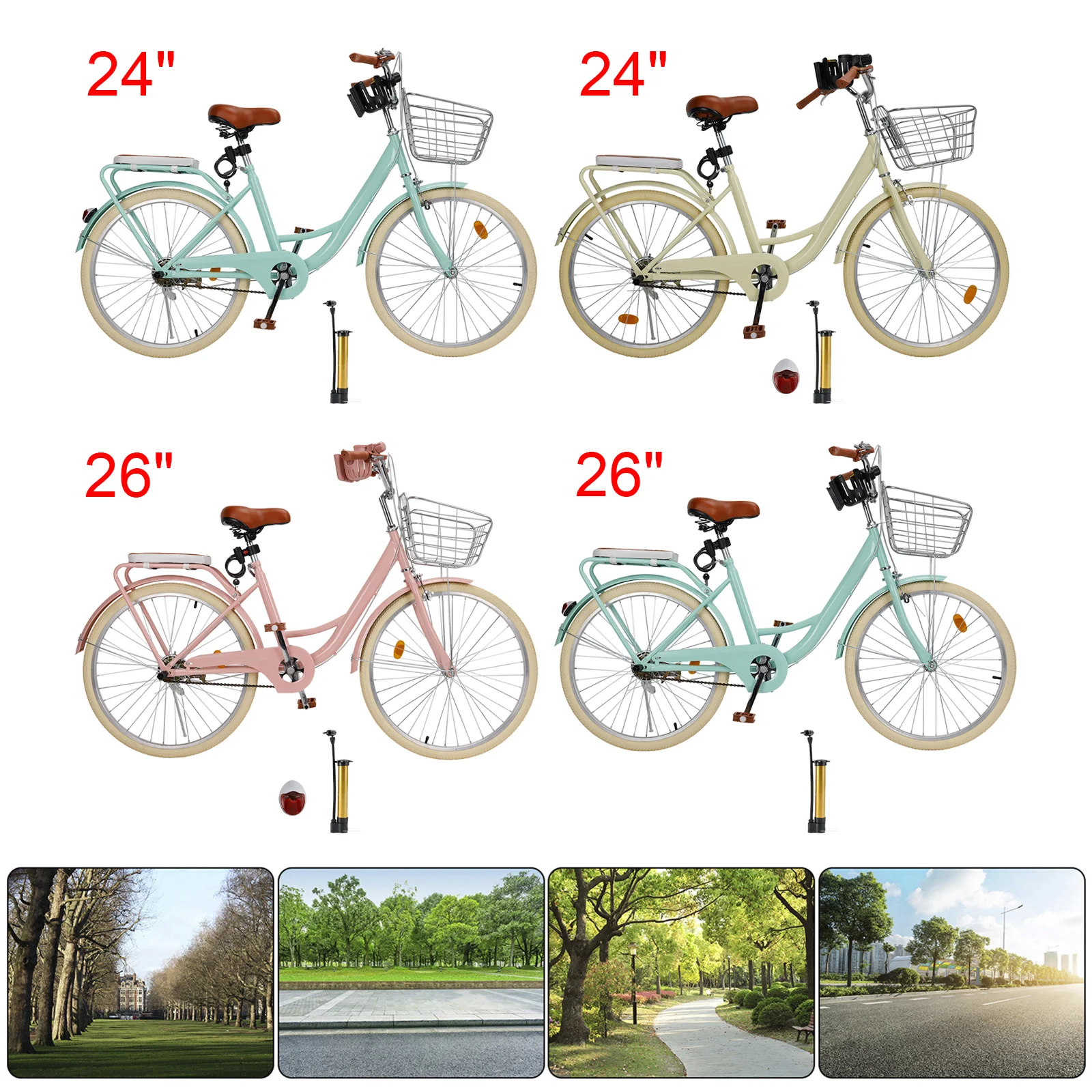 Artudatech 24/26 inch Beach & City Cruiser Bicycle Women Bike with Water Cup Holder
Artudatech 24/26 inch Beach & City Cruiser Bicycle Women Bike with Water Cup Holder