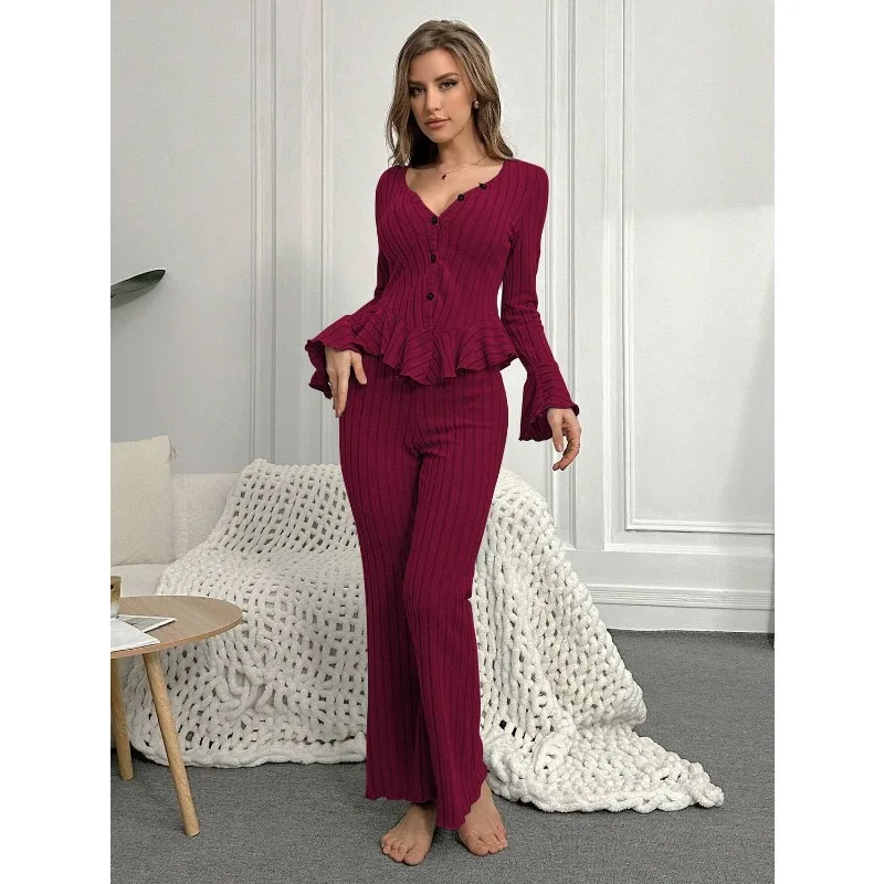 Sexy Fashion Autumn and Winter Pajamas Women's Light Luxury Gorgeous Lazy Comfortable Long-sleeved Trousers Set Loungewear
Sexy Fashion Autumn and Winter Pajamas Women's Light Luxury Gorgeous Lazy Comfortable Long-sleeved Trousers Set Loungewear