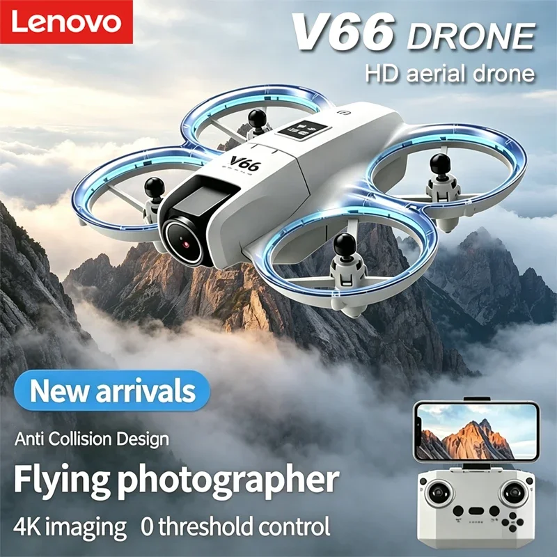 Lenovo V66 Mini Drone With Camera 4K HD WiFi FPV Drone Obstacle Avoidance Pocket Remote Control Helicopter Quadcopter Gift Toy
Lenovo V66 Mini Drone With Camera 4K HD WiFi FPV Drone Obstacle Avoidance Pocket Remote Control Helicopter Quadcopter Gift Toy