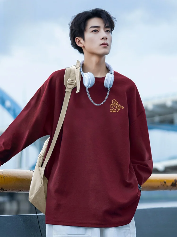 Мужская футболка с длинным рукавом, весенняя базовая модель 2026 года, с принтом, из хлопка, повседневная, дышащая, с круглым вырезом
Мужская футболка с длинным рукавом, весенняя базовая модель 2026 года, с принтом, из хлопка, повседневная, дышащая, с круглым вырезом