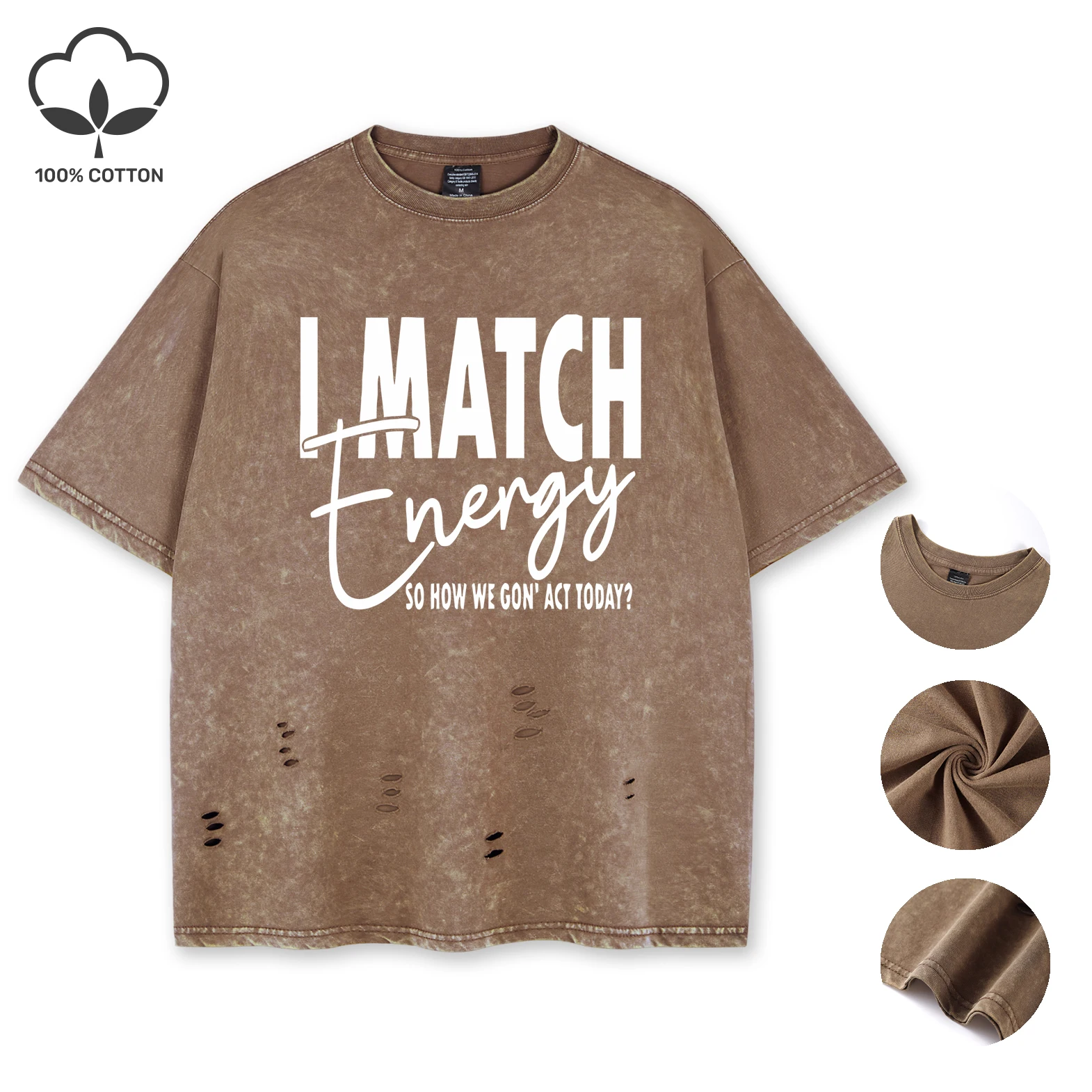 I Match Energy Art Letter Print Washed Female T-Shirts Casual T Shirt Summer Holes Clothes Cotton Loose Unisex Short Sleeve
I Match Energy Art Letter Print Washed Female T-Shirts Casual T Shirt Summer Holes Clothes Cotton Loose Unisex Short Sleeve