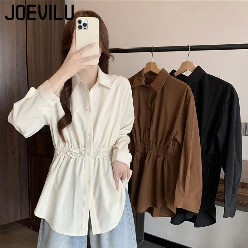 Waist Cinching Shirt M-3XL Polo Collar Anti-aging Long Sleeved Tops Spring Slimming Shirts Korean Casual Blouse Women's Clothing
Waist Cinching Shirt M-3XL Polo Collar Anti-aging Long Sleeved Tops Spring Slimming Shirts Korean Casual Blouse Women's Clothing