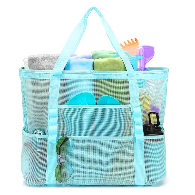 Large-capacity beach bag, beach hand-held storage bag, foldable mesh swimming bag and fitness bag
Large-capacity beach bag, beach hand-held storage bag, foldable mesh swimming bag and fitness bag