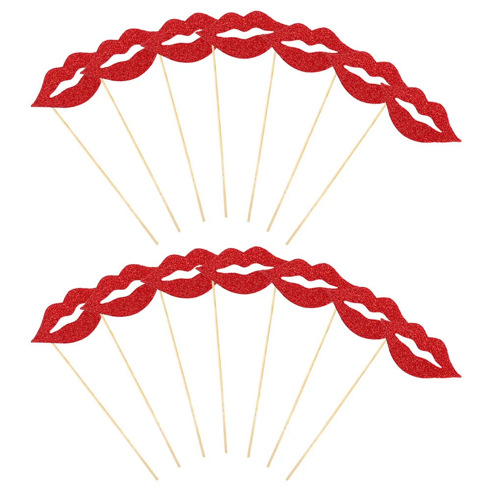 20 Pcs Party Lips Decorative Props Photograph Flash Mouth Selfie Wood with Sticks Festival
20 Pcs Party Lips Decorative Props Photograph Flash Mouth Selfie Wood with Sticks Festival