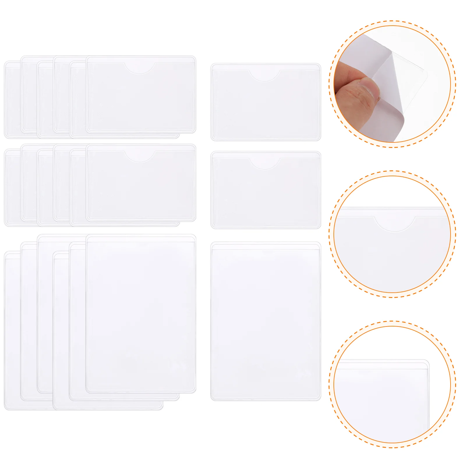 50 Pcs Self-adhesive Index Card Holder Cards Pouches Label Bags Holders Clear Sleeves
50 Pcs Self-adhesive Index Card Holder Cards Pouches Label Bags Holders Clear Sleeves