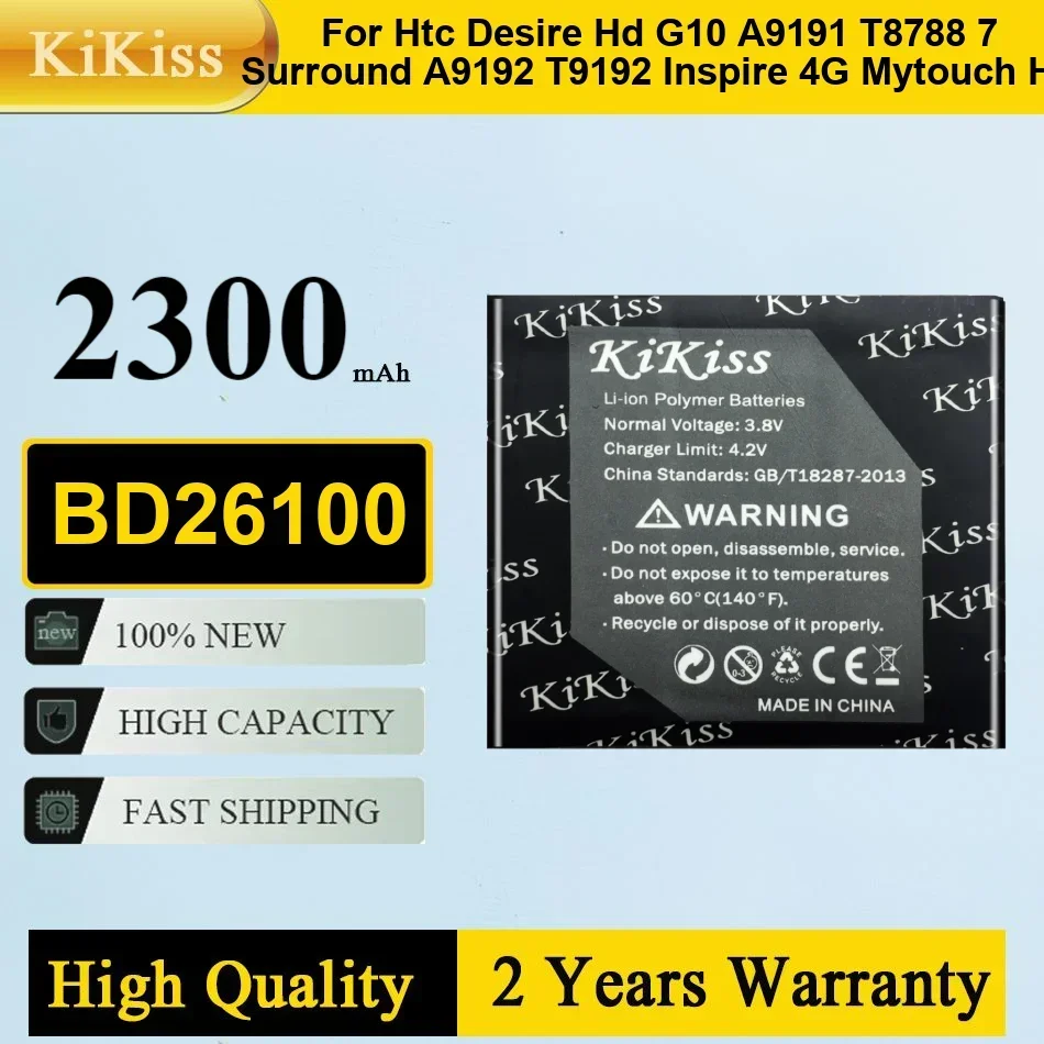 Mobile Phone Batteries BD26100 1230mAh for HTC Desire HD G10 A9191 T8788 7 Surround A9192 T9192 Inspire 4G MyTouch HD Battery
Mobile Phone Batteries BD26100 1230mAh for HTC Desire HD G10 A9191 T8788 7 Surround A9192 T9192 Inspire 4G MyTouch HD Battery