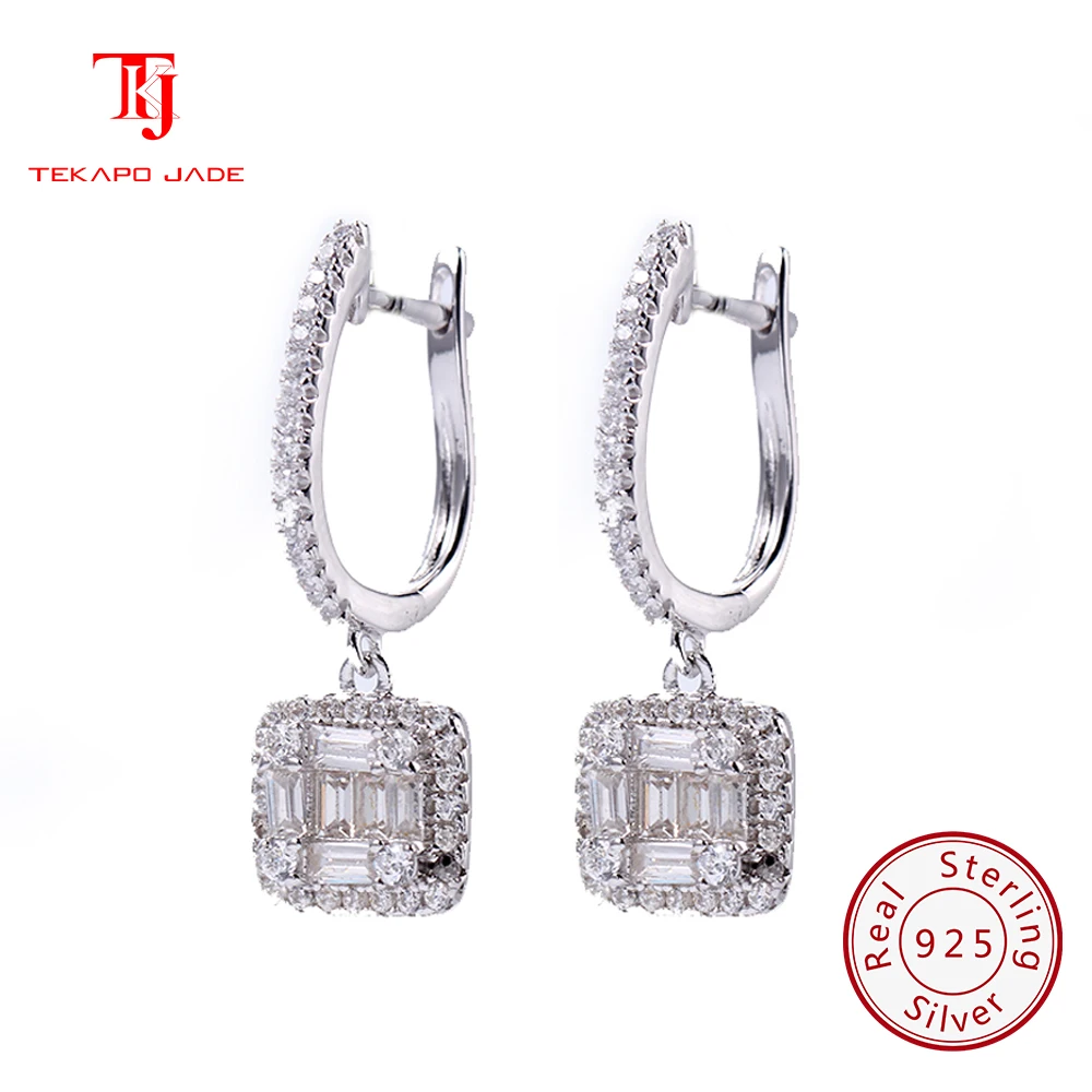 TKJ 925 Sterling Silver Women's Fashion Shiny CZ Cubic Zirconia Earrings Wedding Cocktail Party Gemstone Jewelry
TKJ 925 Sterling Silver Women's Fashion Shiny CZ Cubic Zirconia Earrings Wedding Cocktail Party Gemstone Jewelry