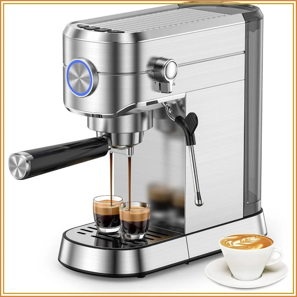 20 Bar Espresso Machine, Compact Coffee Maker with Milk Frother, 34oz Water Tank for Cappuccino Latte
20 Bar Espresso Machine, Compact Coffee Maker with Milk Frother, 34oz Water Tank for Cappuccino Latte