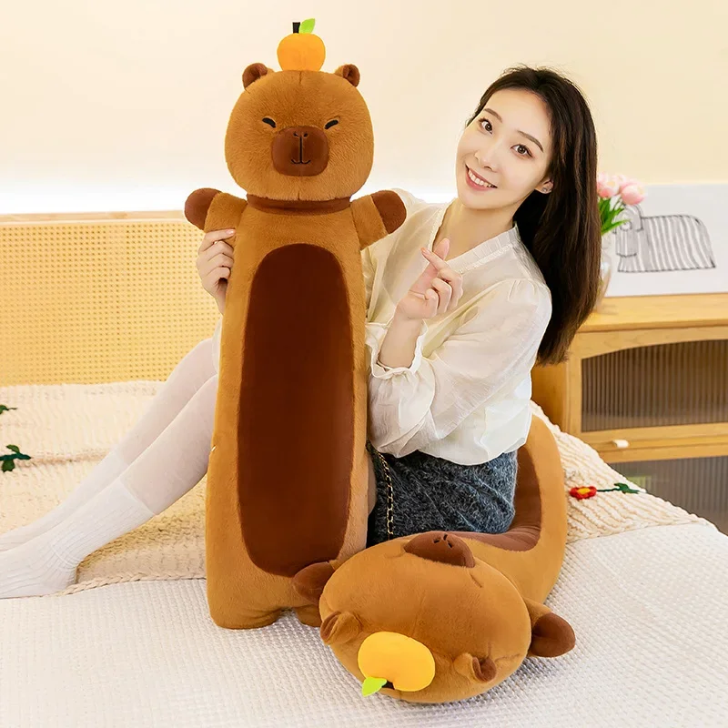 Capybara Orange Long Bolster Plush Pillow Stuffed Cartoon Aquatic Animal Plushie with Liner Kids Sleeping Companion Gift
Capybara Orange Long Bolster Plush Pillow Stuffed Cartoon Aquatic Animal Plushie with Liner Kids Sleeping Companion Gift
