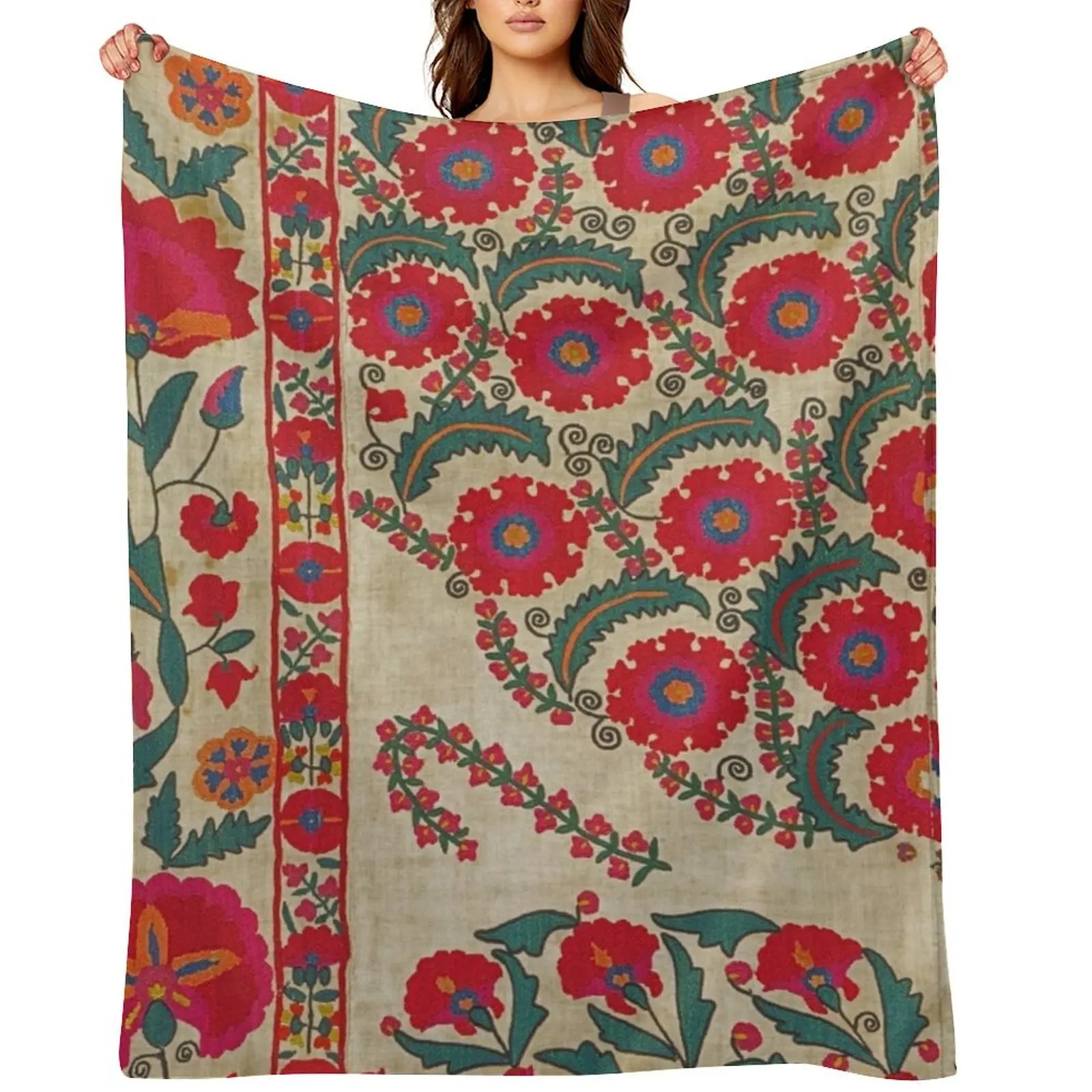 Vintage Bohemian Suzani Throw Blanket Multi-Purpose Soft Beds Flannels Soft Plush Plaid Blankets
Vintage Bohemian Suzani Throw Blanket Multi-Purpose Soft Beds Flannels Soft Plush Plaid Blankets