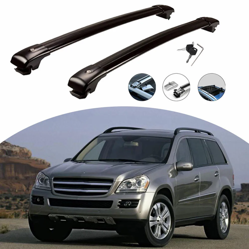 Lockable Fits For Mercedes-Benz GL X164 2006-2012 Rack Cargo 2PCS Crossbar Bars Black Roof Rail
Lockable Fits For Mercedes-Benz GL X164 2006-2012 Rack Cargo 2PCS Crossbar Bars Black Roof Rail