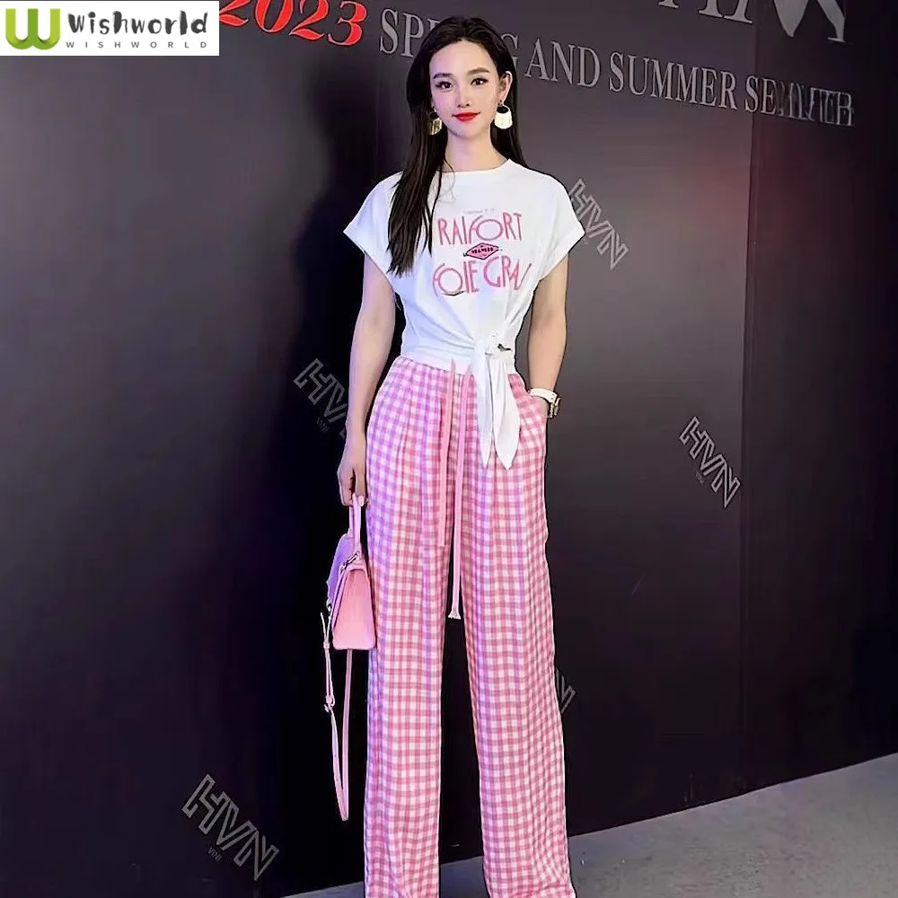 Fashion Suit Women's Spring and Summer 2025 New Korean Version Casual Short Sleeved Top+pants Two-piece Set
Fashion Suit Women's Spring and Summer 2025 New Korean Version Casual Short Sleeved Top+pants Two-piece Set