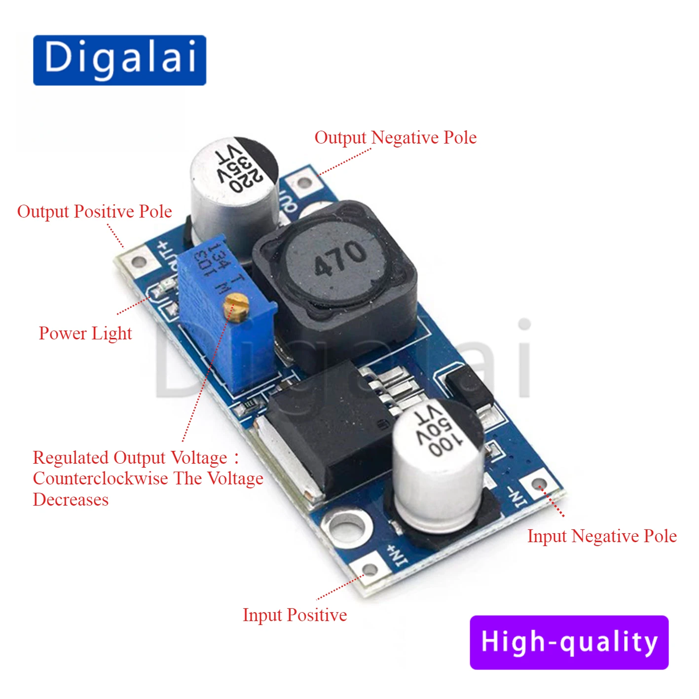 LM2596 Module 2596S DC-DC 3-40V Adjustable Step Down Power Supply 3A Buck Converter Voltage Regulator DIY Electronic Components
LM2596 Module 2596S DC-DC 3-40V Adjustable Step Down Power Supply 3A Buck Converter Voltage Regulator DIY Electronic Components