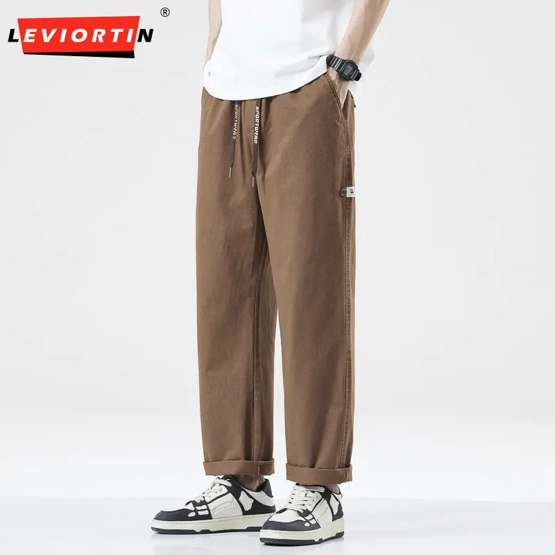 Men's Cotton Straight Leg Casual Pants - Loose Fit Draped Wide-Leg Trousers Spring/Summer American Style Versatile Comfort
Men's Cotton Straight Leg Casual Pants - Loose Fit Draped Wide-Leg Trousers Spring/Summer American Style Versatile Comfort