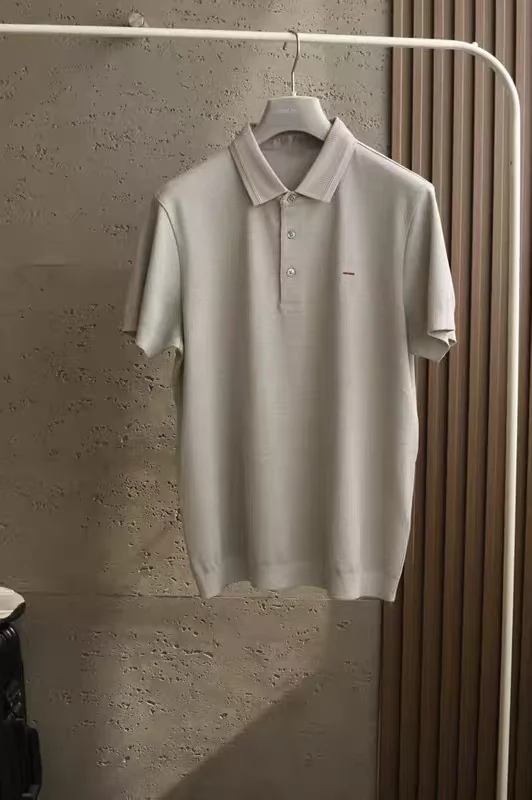 Italian Style Business Casual Shirt Elastic Cotton Short Sleeve Turn-down Collar Men's Summer Fashion Knitted Sweater
Italian Style Business Casual Shirt Elastic Cotton Short Sleeve Turn-down Collar Men's Summer Fashion Knitted Sweater
