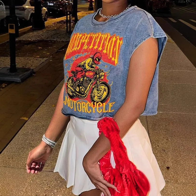 Sifreyr Y2K Fashion Print Tees Tops Women Short Sleeve Round Neck Summer T-shirts Casual Wild Streetwear Loose Graphic Crop Top
Sifreyr Y2K Fashion Print Tees Tops Women Short Sleeve Round Neck Summer T-shirts Casual Wild Streetwear Loose Graphic Crop Top