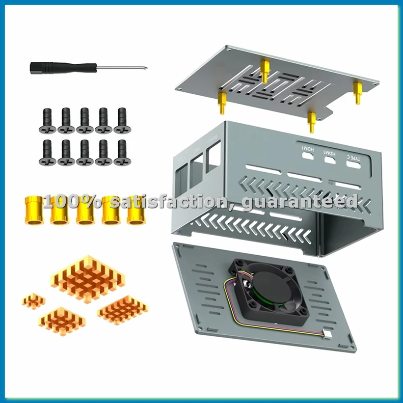 Aluminum Case for 5 Includes 4010 PWM Fan, Copper Heatsinks for X1000/X1001/X1003/N04/N05 PCIe Boards-BCBW
Aluminum Case for 5 Includes 4010 PWM Fan, Copper Heatsinks for X1000/X1001/X1003/N04/N05 PCIe Boards-BCBW