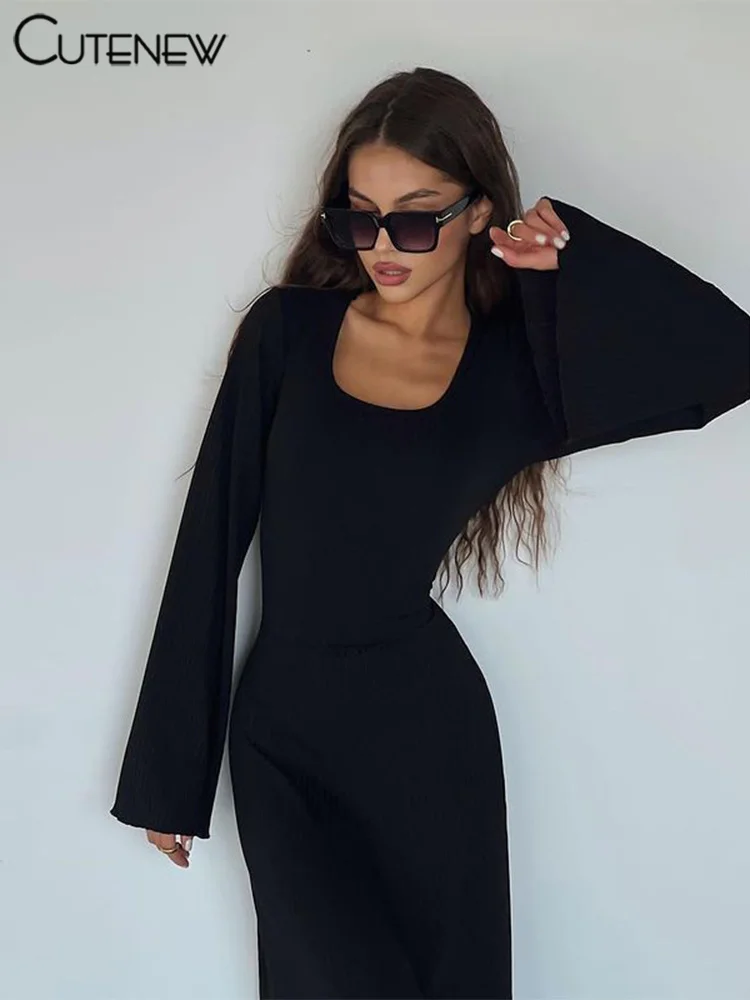 Cutenew Women's Elegant O-neck Backless Maxi Dress Full Flare Long Sleeves Body-shaping Robe Lady Evening Attirewear Vestidos
Cutenew Women's Elegant O-neck Backless Maxi Dress Full Flare Long Sleeves Body-shaping Robe Lady Evening Attirewear Vestidos