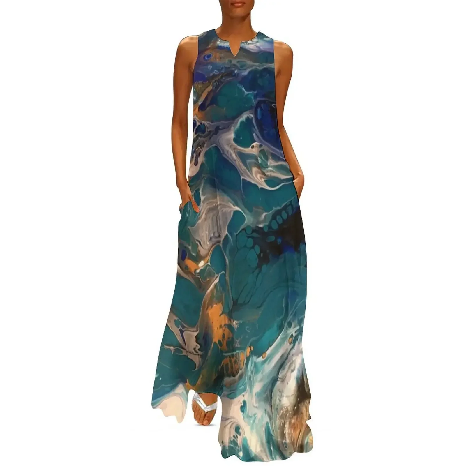 Teal & Gold Pour Long Dress women's elegant loose dresses Women's skirt dresses for special events Prom gown Dress
Teal & Gold Pour Long Dress women's elegant loose dresses Women's skirt dresses for special events Prom gown Dress