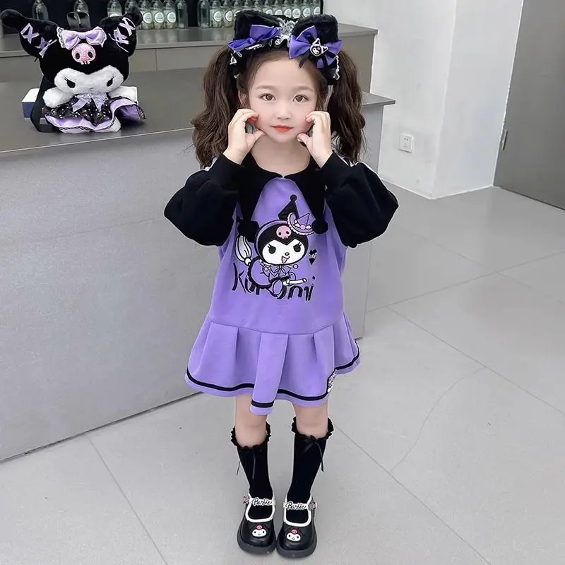 Girls Spring Autumn Dress Sanrio Kuromi Anime 2025 New Children's Dress Sweatshirt Dress Baby Girl Cartoon Princess Kuromi Skirt
Girls Spring Autumn Dress Sanrio Kuromi Anime 2025 New Children's Dress Sweatshirt Dress Baby Girl Cartoon Princess Kuromi Skirt