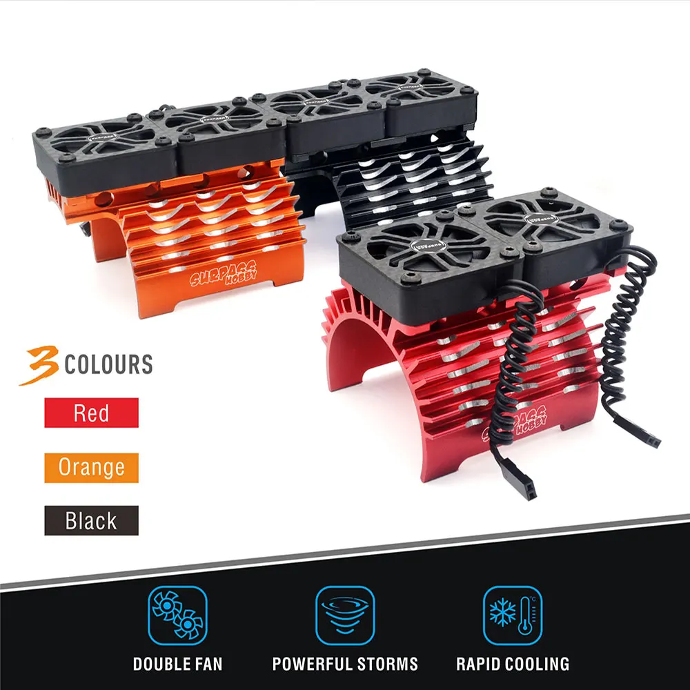 Surpass Hobby 1/5 RC Car 55/56/58mm Shaft Brushless Motor Fan 16000 Rpm High Speed Double Cooling Fan Heat Sink W/ Carbon Cover
Surpass Hobby 1/5 RC Car 55/56/58mm Shaft Brushless Motor Fan 16000 Rpm High Speed Double Cooling Fan Heat Sink W/ Carbon Cover
