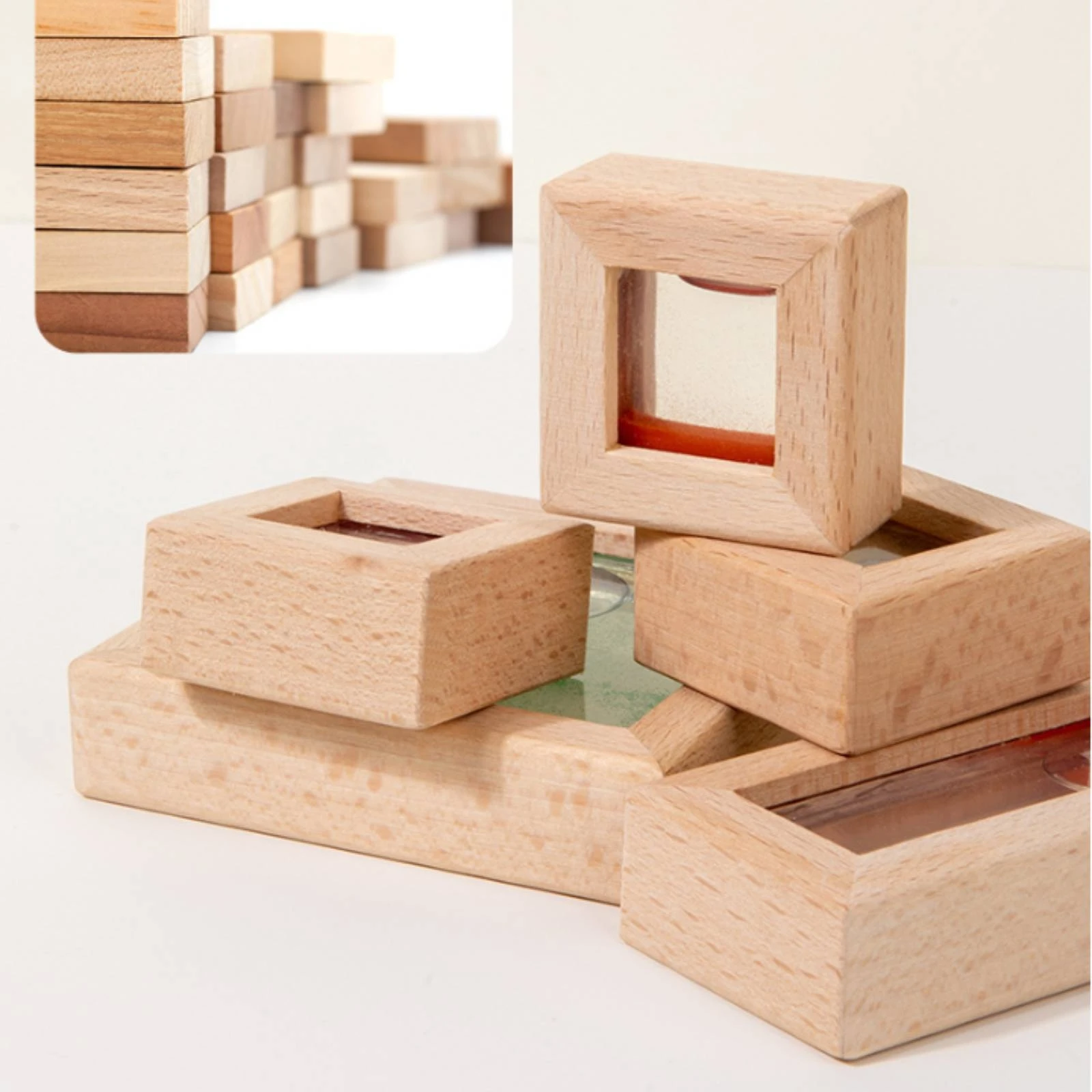 22 Pieces Wooden Sensory Blocks Colored Sand Geometric Stacking Blocks Geometric Block Set Beads Building Toy Open-Ended Play
22 Pieces Wooden Sensory Blocks Colored Sand Geometric Stacking Blocks Geometric Block Set Beads Building Toy Open-Ended Play