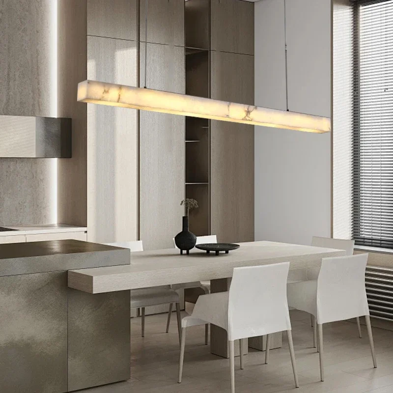 Modern Room Decor Natural Marble Light Fixture Long Stone Hanging Lamp Luxury Lustre Lampe for Bar Dining Table
Modern Room Decor Natural Marble Light Fixture Long Stone Hanging Lamp Luxury Lustre Lampe for Bar Dining Table