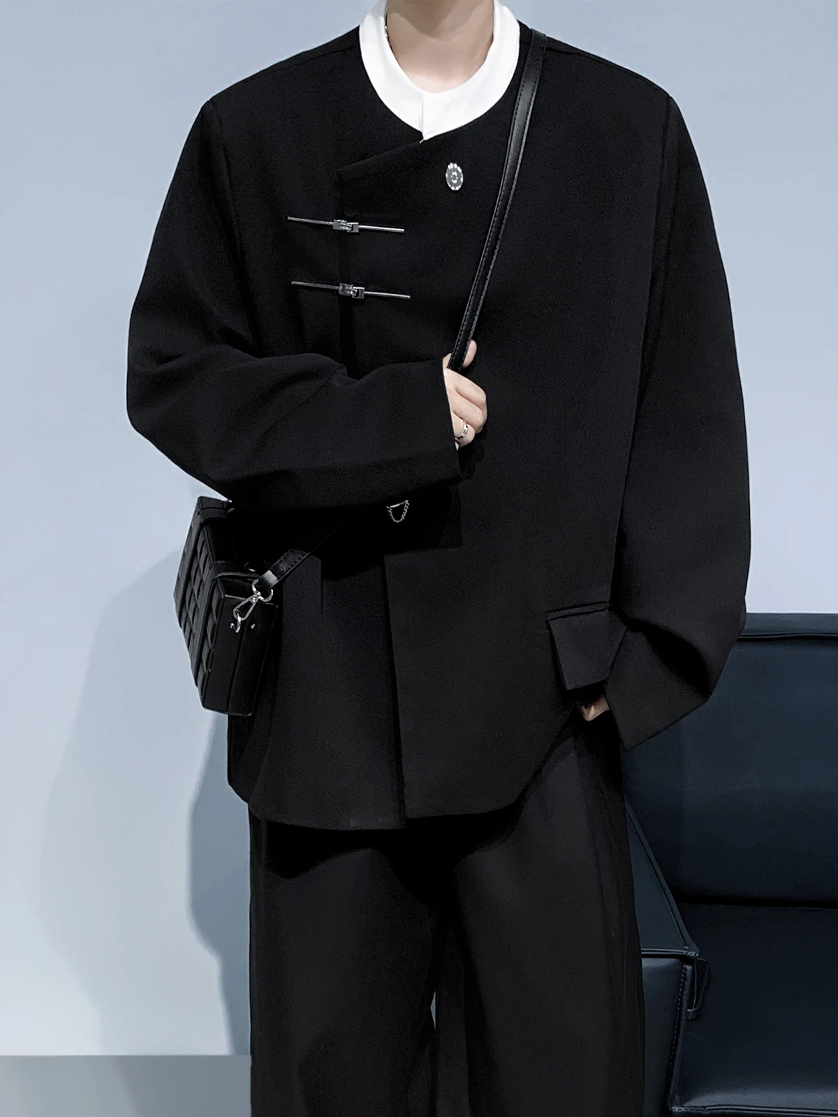 New Chinese Sle Loose Casual Men's Jaet Fake Two-Piece Tang Costume Outerwear Versatile Autumn Spring High-End Feeling
New Chinese Sle Loose Casual Men's Jaet Fake Two-Piece Tang Costume Outerwear Versatile Autumn Spring High-End Feeling