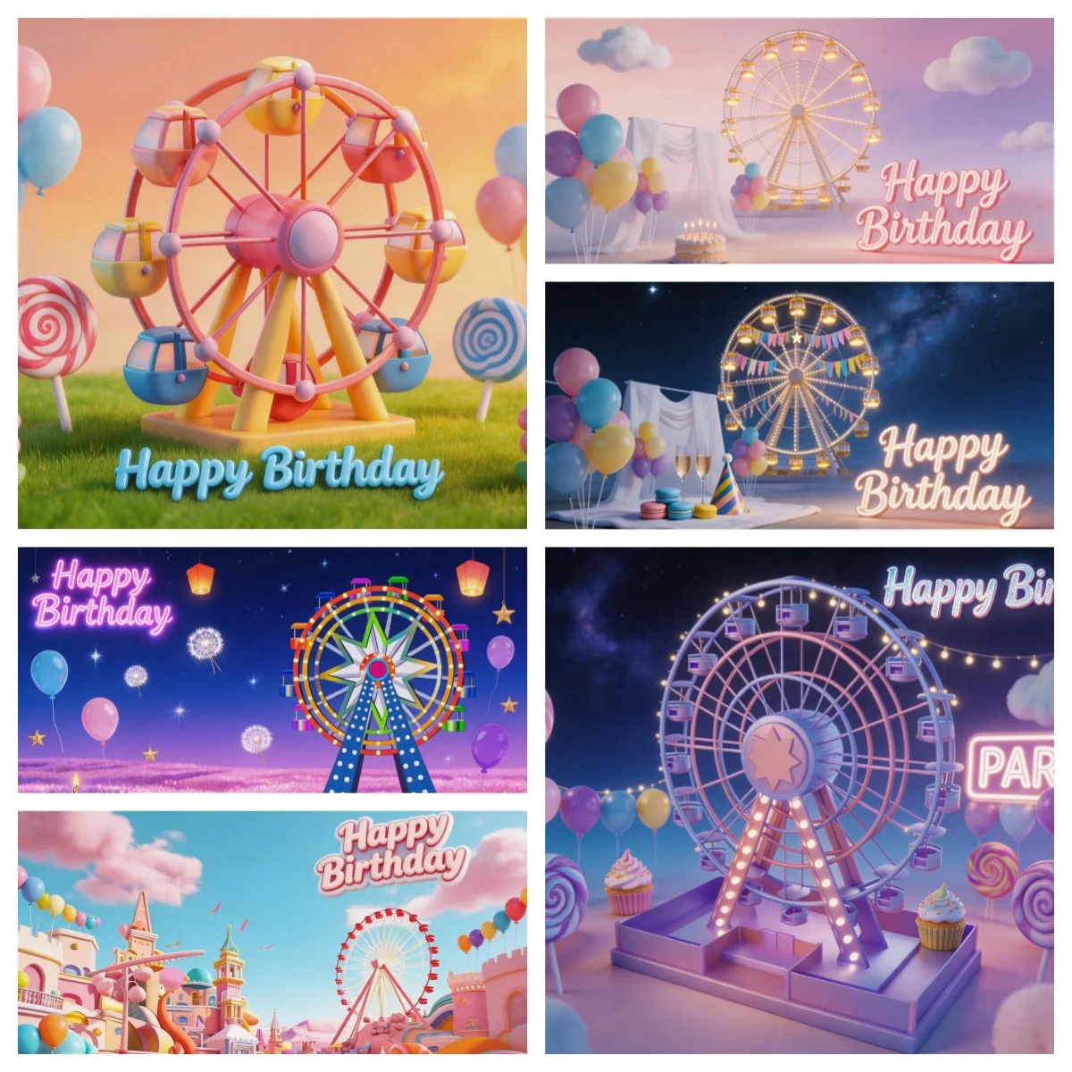 Ferris Wheel Happy Birthday Party Decoration Background Amusement Park Carnival Balloon Backdrop Kid Photography Banner Supplies
Ferris Wheel Happy Birthday Party Decoration Background Amusement Park Carnival Balloon Backdrop Kid Photography Banner Supplies