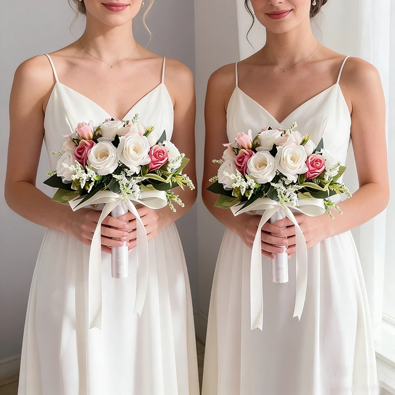 Bride Bridesmaids Wedding Flowers Bouquet Bridal Bouquets Silk Roses Artificial Flower Marriage Accessories Wedding Supplies
Bride Bridesmaids Wedding Flowers Bouquet Bridal Bouquets Silk Roses Artificial Flower Marriage Accessories Wedding Supplies