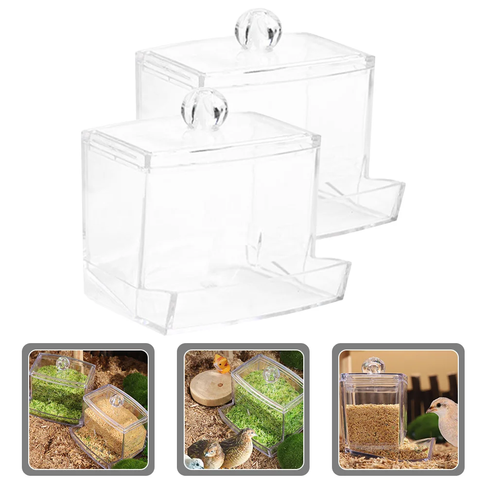 2Pcs Automatic Bird Food Feeder Bite Resistant Parrot Pet Feeder No-Mess Rutin Chicken Dispenser for Small Birds
2Pcs Automatic Bird Food Feeder Bite Resistant Parrot Pet Feeder No-Mess Rutin Chicken Dispenser for Small Birds