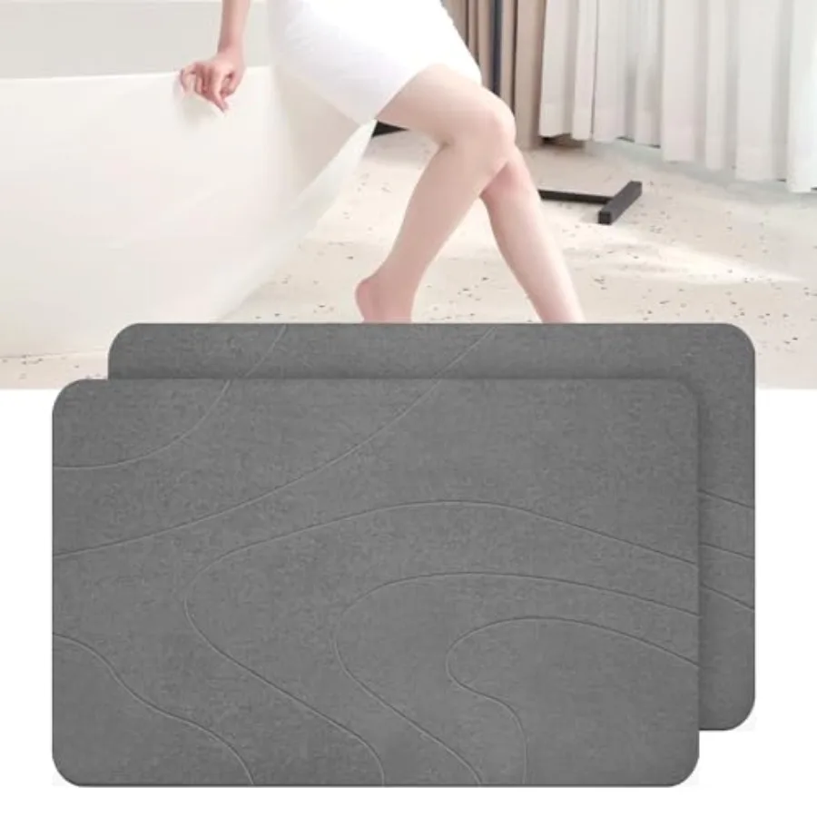 Stone Bath Mat 2 Pack Tub and Bath Diatomaceous Earth Stone Mat - Super Absorbent Non-Slip Fast-Dryg Shower Mat Stone Bath Mats
Stone Bath Mat 2 Pack Tub and Bath Diatomaceous Earth Stone Mat - Super Absorbent Non-Slip Fast-Dryg Shower Mat Stone Bath Mats