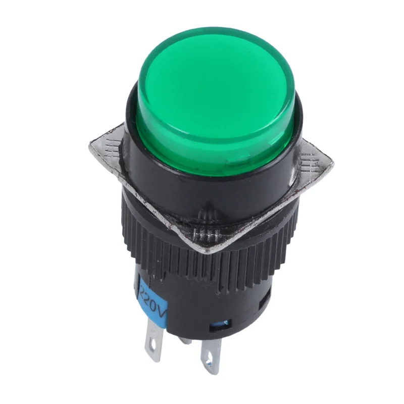 B03C-20X AC 250V 5A SPDT 1NO 1NC 5 Pins Latching Green Push Button Switch W 220V LED Lamp
B03C-20X AC 250V 5A SPDT 1NO 1NC 5 Pins Latching Green Push Button Switch W 220V LED Lamp