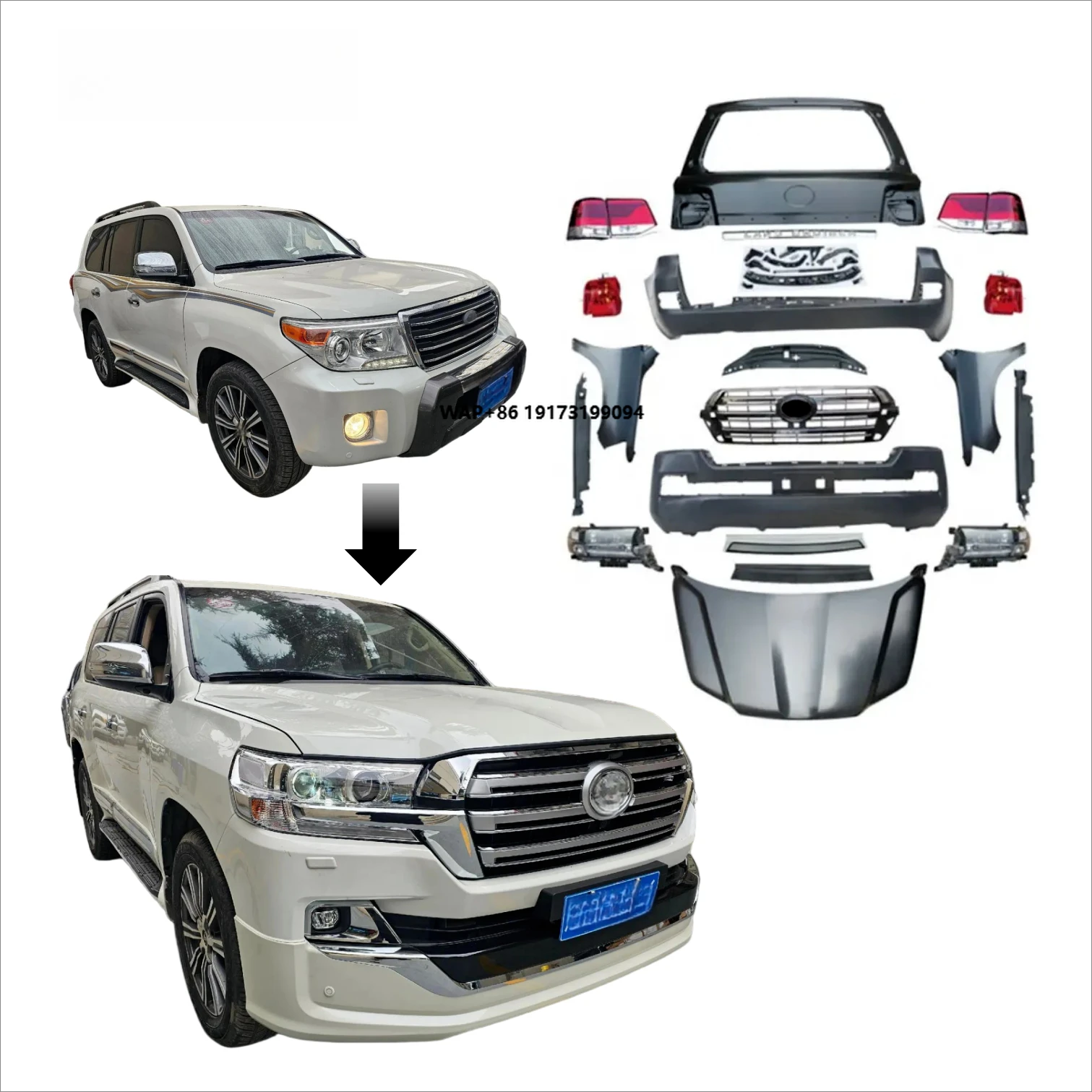 Hot Sale for Land Cruiser Bodykit 2008-2016 Upgrade to Lc200 2020 New Style Body Kits pp Front Bumper Headlights Hood
Hot Sale for Land Cruiser Bodykit 2008-2016 Upgrade to Lc200 2020 New Style Body Kits pp Front Bumper Headlights Hood
