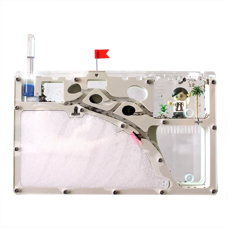 Мастерская замка муравьи, акриловое песочное гнездо для дома с инструментами, экологическая коробка
Мастерская замка муравьи, акриловое песочное гнездо для дома с инструментами, экологическая коробка