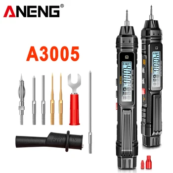 ANENG 디지털 멀티미터 펜 타입 4000 카운트, AC/DC 전압, 전문 계량기, 비접촉 자동 옴 다이오드 테스터, 도구용 A3005
