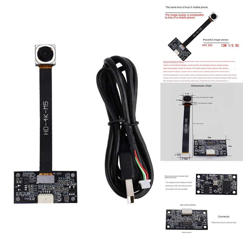 4K 12MP HD Imx362 USB2.0 модуль камеры 30FPS для интеллектуального терминального оборудования
4K 12MP HD Imx362 USB2.0 модуль камеры 30FPS для интеллектуального терминального оборудования