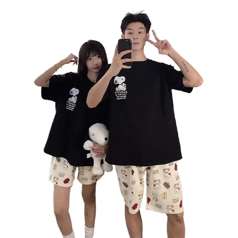 Kawaii Snoopy парные пижамы женские летние милые Мультяшные милые хлопковые с коротким рукавом комплект Снупи парные наряды подарок на день рождения
Kawaii Snoopy парные пижамы женские летние милые Мультяшные милые хлопковые с коротким рукавом комплект Снупи парные наряды подарок на день рождения