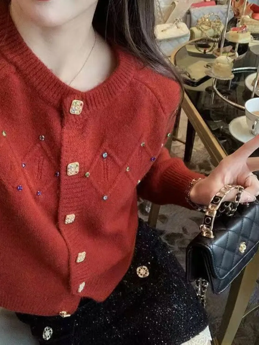 Elegant Knitted Open Cardigan Set for Women Small Fragrance Style High End Sweater Spring Autumn New Korean Version Design
Elegant Knitted Open Cardigan Set for Women Small Fragrance Style High End Sweater Spring Autumn New Korean Version Design