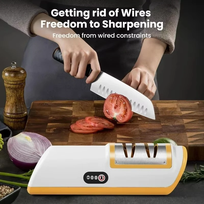 Electric Sharpening Tool, Electric Whetstone for Kitchen Knives USB Rechargeable with Fast Sharpening and Polishing
Electric Sharpening Tool, Electric Whetstone for Kitchen Knives USB Rechargeable with Fast Sharpening and Polishing