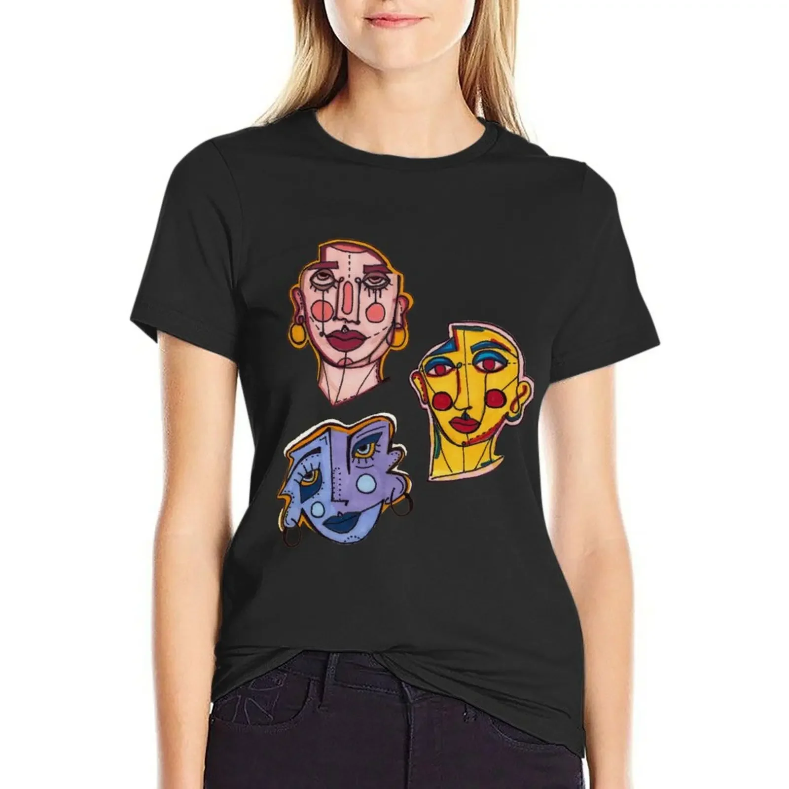 FACES T-Shirt summer clothes animal prinfor quick-drying plain t shirts for Women
FACES T-Shirt summer clothes animal prinfor quick-drying plain t shirts for Women