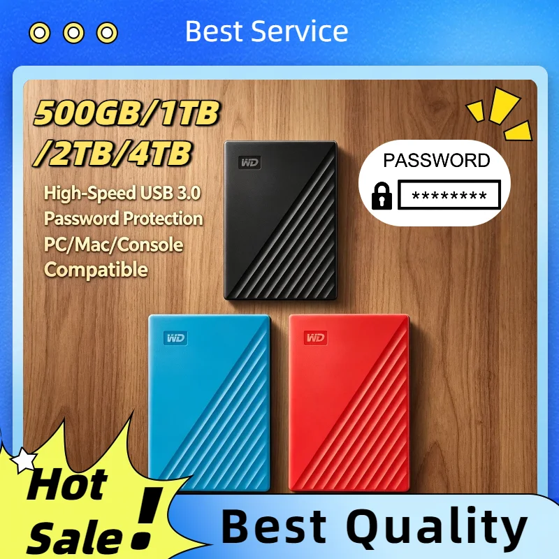 OEM For WD My Passport External Hard Drive USB 3.0 1TB 2TB 4TB Portable Encrypted High Speed Mobile Storage for PC Mac
OEM For WD My Passport External Hard Drive USB 3.0 1TB 2TB 4TB Portable Encrypted High Speed Mobile Storage for PC Mac
