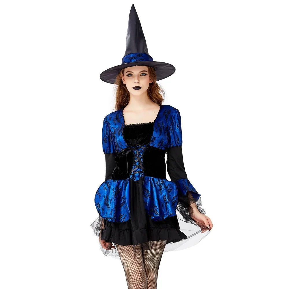 Sexy Halloween Women Witch Costume Blue Fancy Dresses With Hat Carnival Animation Cosplay Costumes Sorceress Clothes
Sexy Halloween Women Witch Costume Blue Fancy Dresses With Hat Carnival Animation Cosplay Costumes Sorceress Clothes