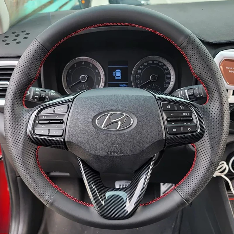 Hand-stitched black genuine Leather non-slip car Steering Wheel Cover For Hyundai Kona Verna 2017-2020 Auto Parts
Hand-stitched black genuine Leather non-slip car Steering Wheel Cover For Hyundai Kona Verna 2017-2020 Auto Parts