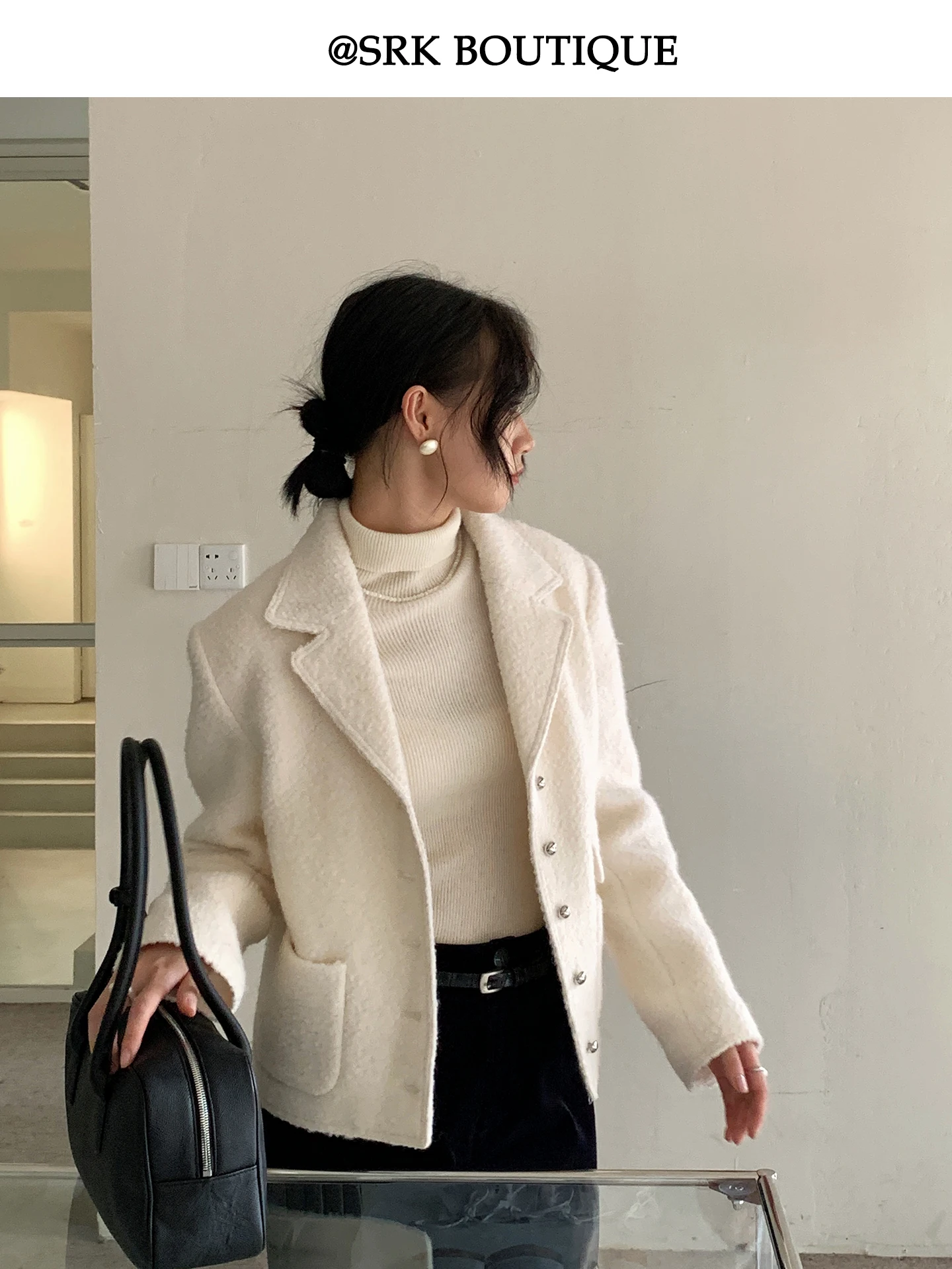 SRK Women's Woolen Jaet ort Sle Suit Collar Commute Faion Autumn Winter New Arrival Thiened Straight Cut Polyester ...
SRK Women's Woolen Jaet ort Sle Suit Collar Commute Faion Autumn Winter New Arrival Thiened Straight Cut Polyester ...