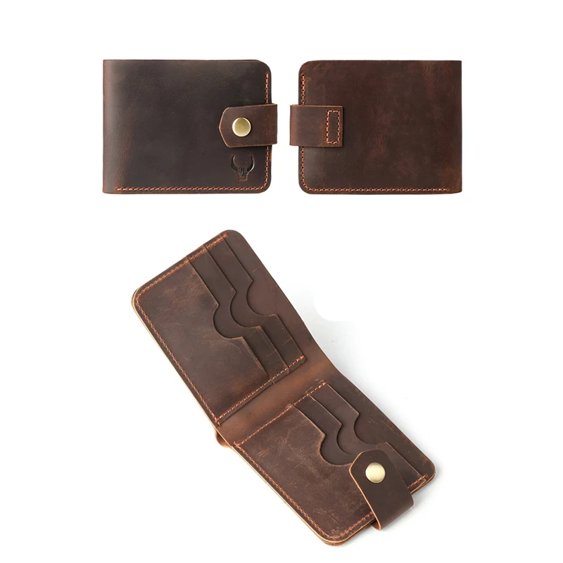 Compact Genuine Leather Men's Short Wallet Multi Card Slots Snap Closure Slim Men's Organizer Wallets 100% Leather Small Wallet
Compact Genuine Leather Men's Short Wallet Multi Card Slots Snap Closure Slim Men's Organizer Wallets 100% Leather Small Wallet