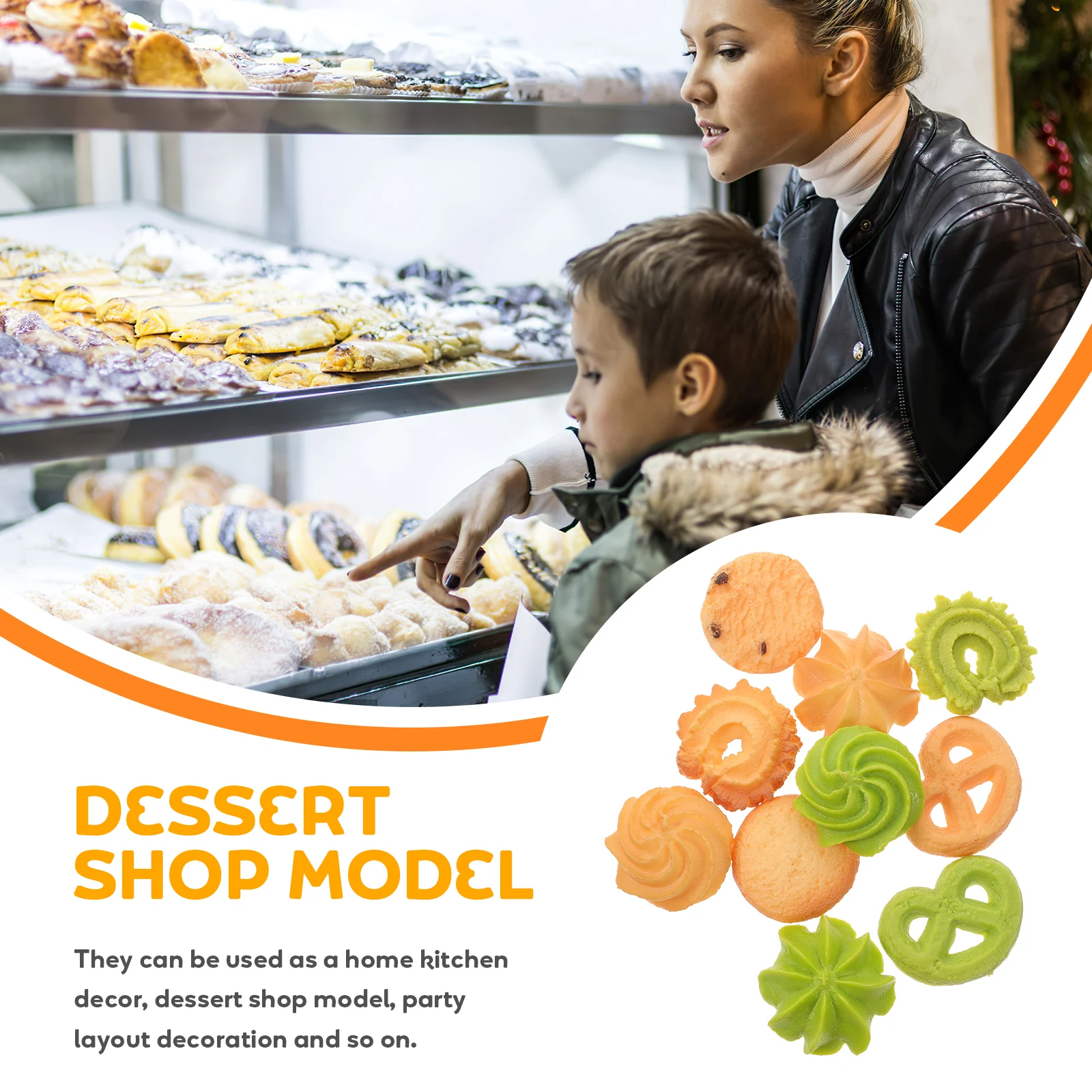 10 Pcs Simulation Cookie Models Fake Biscuits Artificial Dessert PVC Food Display Decorative Miniature for Bakery Home Kitchen
10 Pcs Simulation Cookie Models Fake Biscuits Artificial Dessert PVC Food Display Decorative Miniature for Bakery Home Kitchen