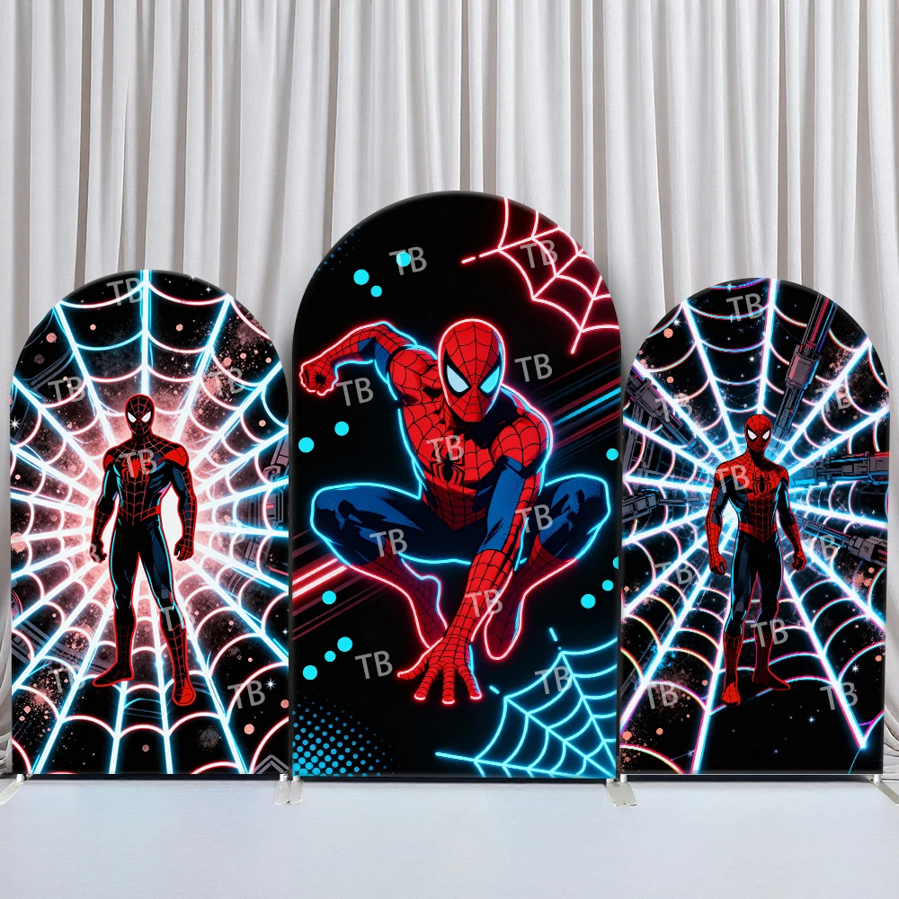 Marvel Spider-Man Arch Backdrop Cover Neon Style Spider Web Design Birthday Party Photo Booth Props for Events Decorations
Marvel Spider-Man Arch Backdrop Cover Neon Style Spider Web Design Birthday Party Photo Booth Props for Events Decorations