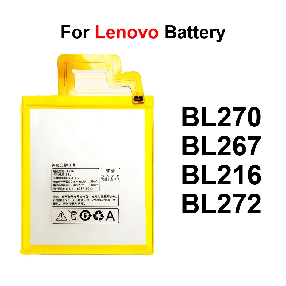 BL267 BL270 BL272 Mobile Phone Battery For Lenovo K6 K33a42 K33a48 K33b36 K33b37 Note Power X910 Vibe Z Plus 3000-4000Mah
BL267 BL270 BL272 Mobile Phone Battery For Lenovo K6 K33a42 K33a48 K33b36 K33b37 Note Power X910 Vibe Z Plus 3000-4000Mah